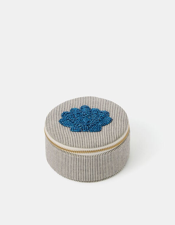 Small Bead Shell Jewellery Box, , large