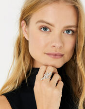 Vine Wrap Ring, White (CRYSTAL), large