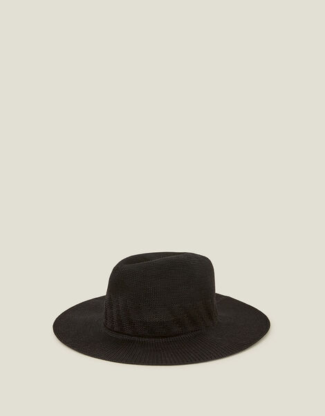 Wide Brim Felt Hat in Black - Grace and Lace