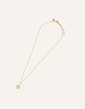 14ct Gold-Plated Opal Starburst Pendant Necklace, , large