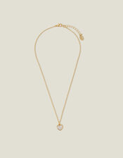 Pearly Heart Pendant Necklace, , large