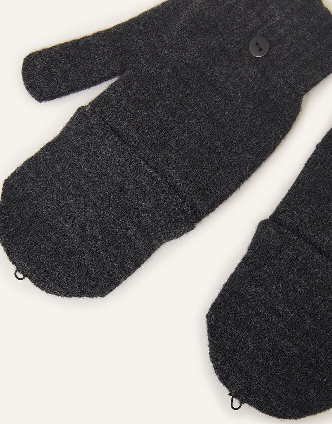 Plain Capped Gloves, Grey (GREY), large