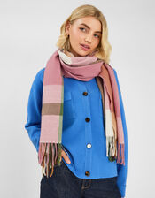 Check Print Blanket Scarf, , large