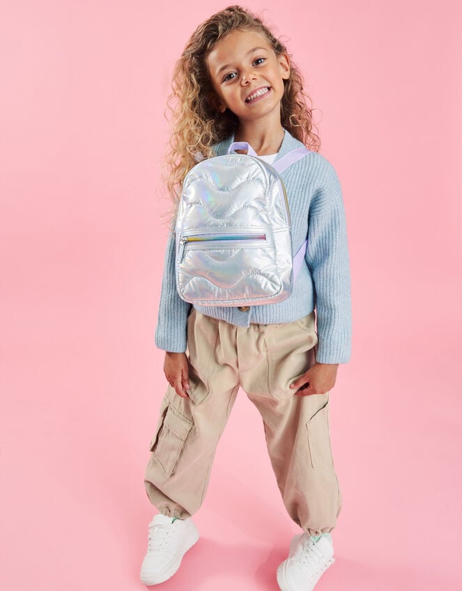 Girls Iridescent Backpack, , large