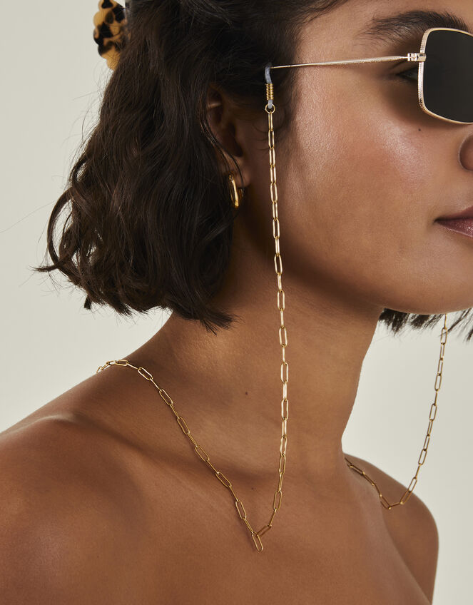 14ct Gold-Plated Stainless Steel Glasses Chain, , large