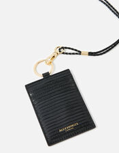 Card Holder Lanyard, Black (BLACK), large