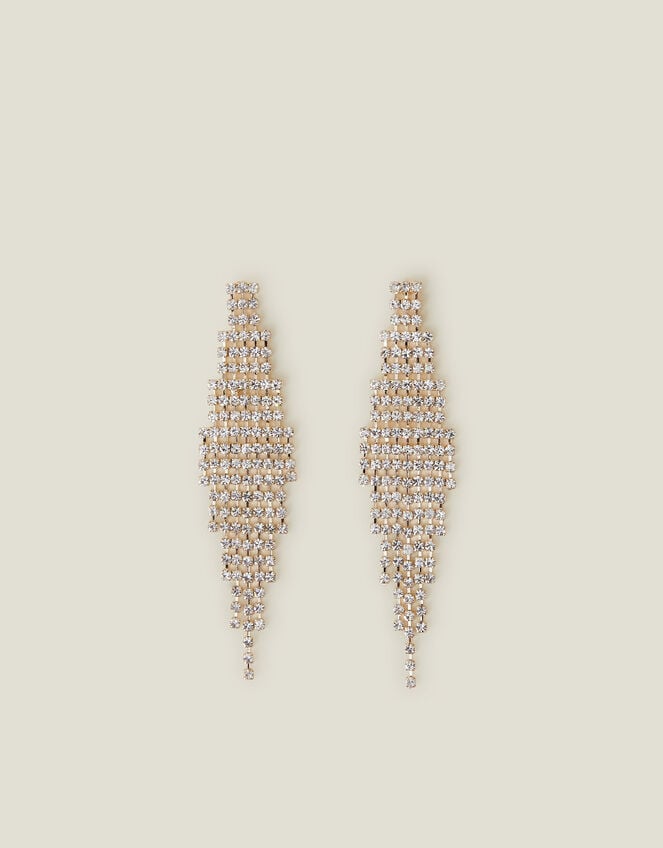 Crystal Waterfall Statement Earrings, , large