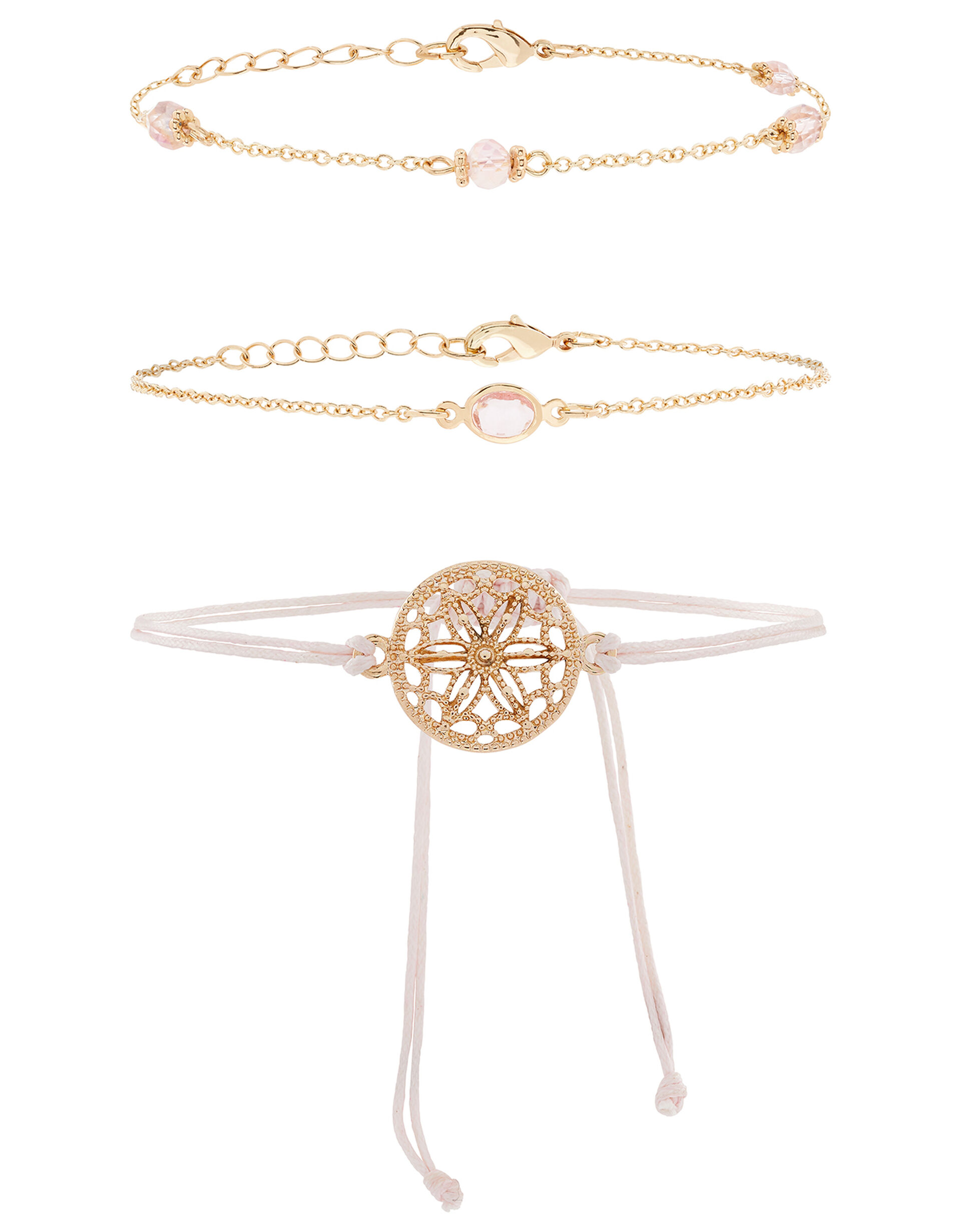 Gemstone Chain and Friendship Bracelet Set, , large