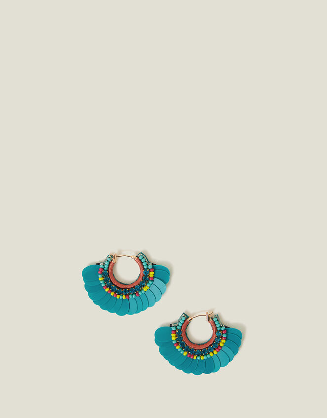 Sequin Fan Earrings, , large