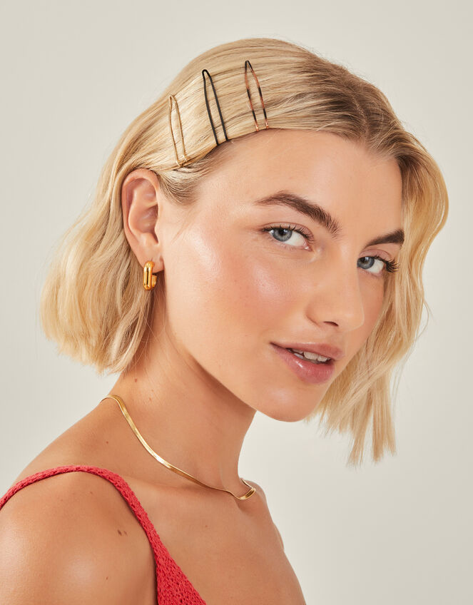 Zig-Zag Hair Slides 6 Pack, , large