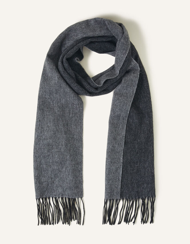 Basic Wool Blend Scarf Grey