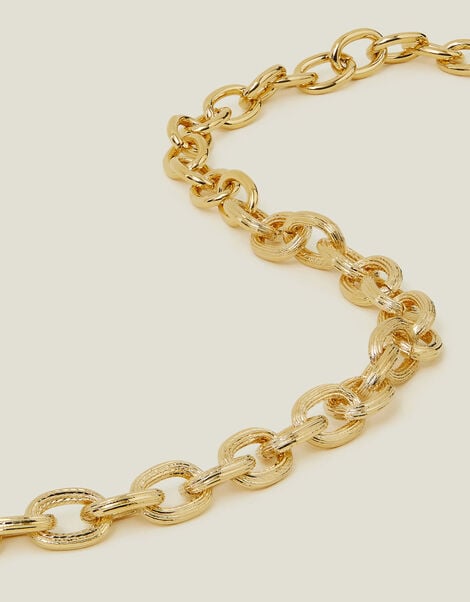 14ct Gold-Plated Chunky Curb Chain, , large