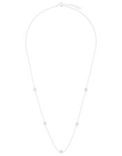 Sterling Silver Sparkle Station Necklace, , large
