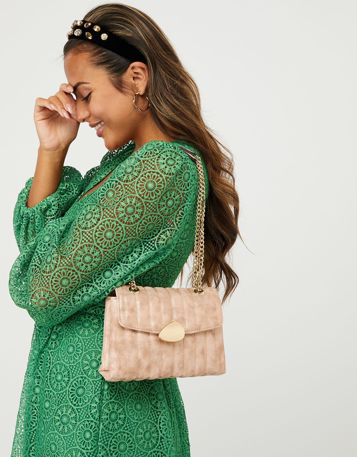 Mini Ayda Quilted Metallic Bag