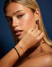 14ct Gold-Plated Diamante Daisy Chain Bracelet, , large