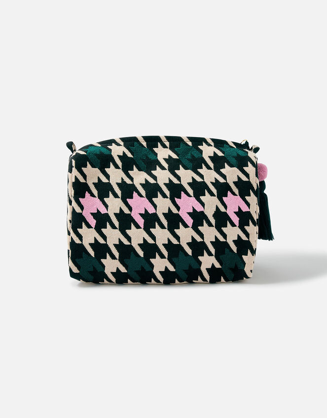 Houndstooth Wash Bag, , large