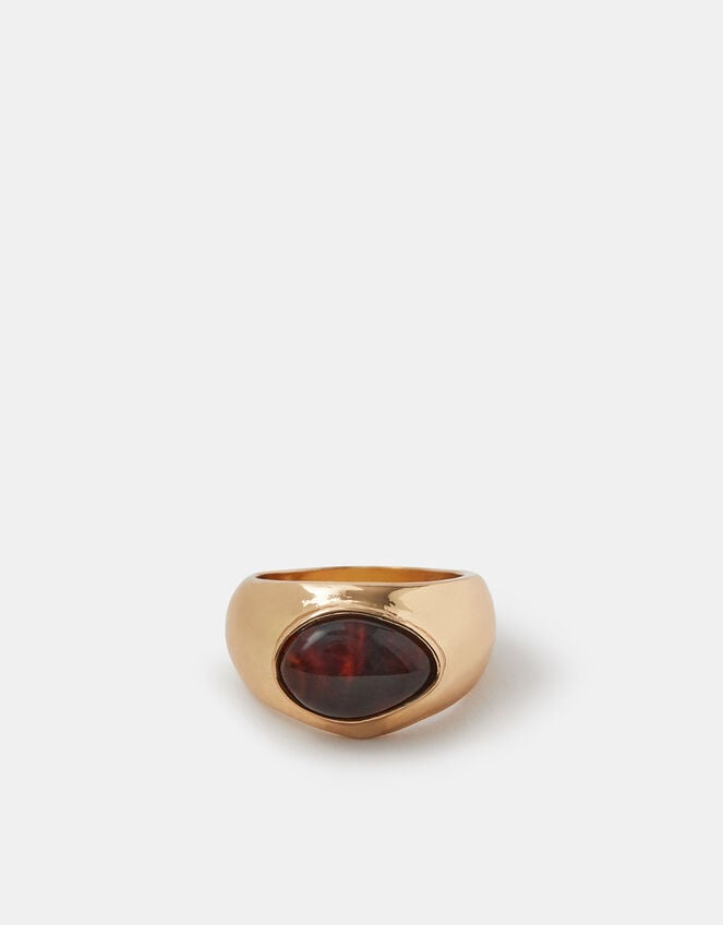 Resin Stone Ring, Brown (BROWN), large