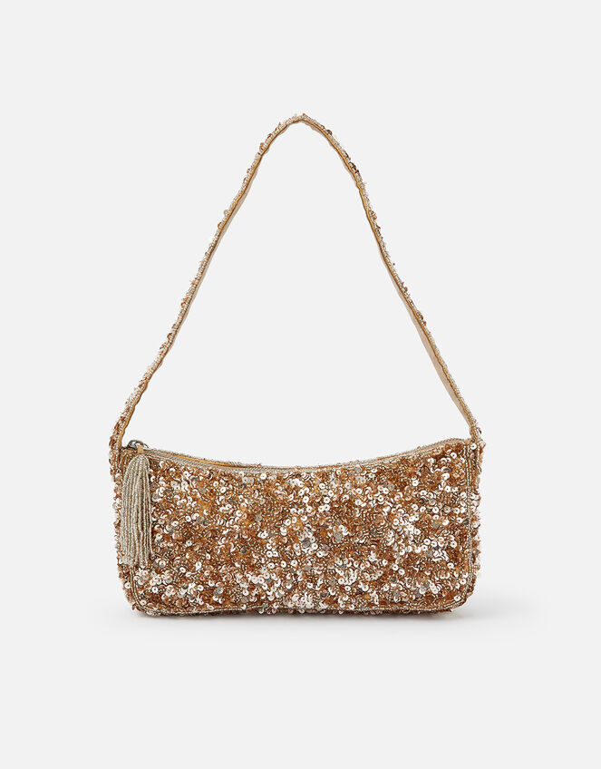 Sequin Shoulder Bag, , large