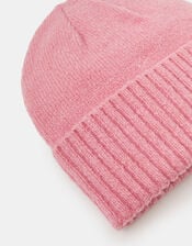 Ribbed Knit Beanie Hat, , large