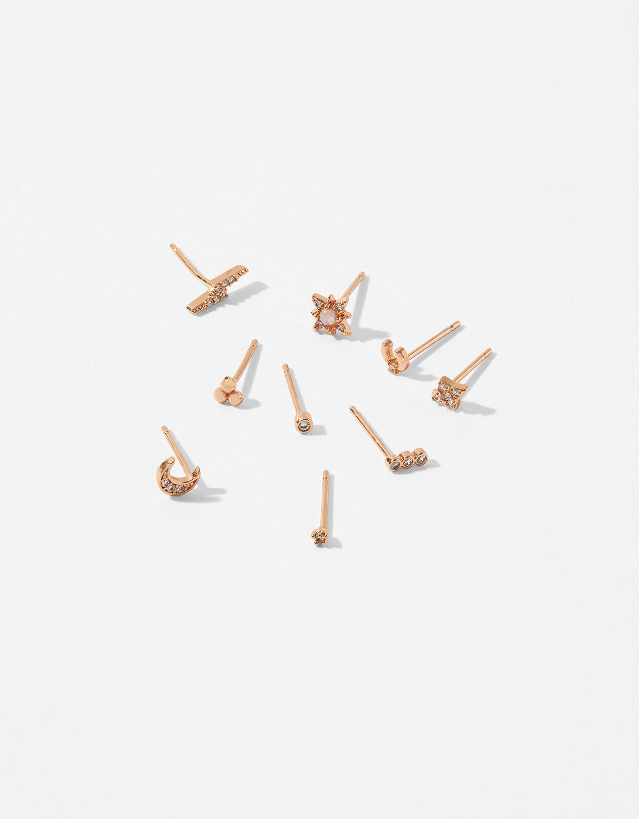 Rose Gold Plated Single Stud Multipack Z for Accessorize Accessorize Global