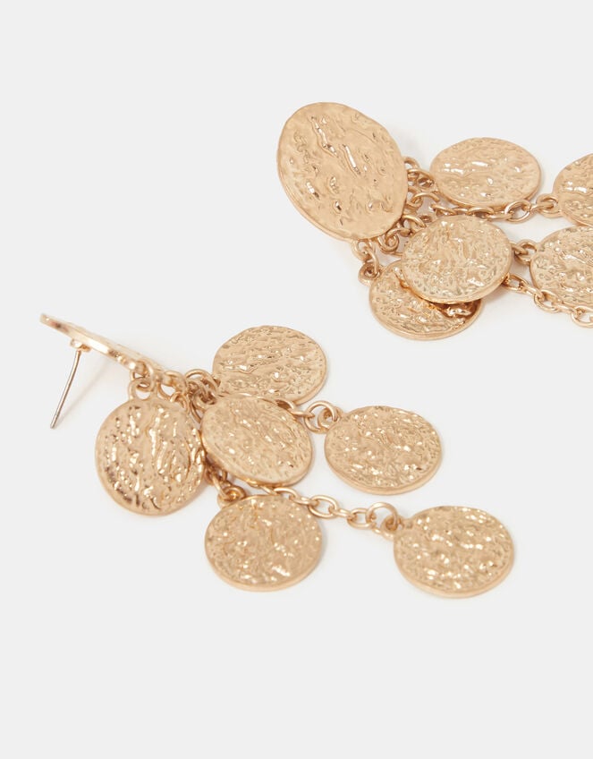 Statement Coin Drop Earrings, , large