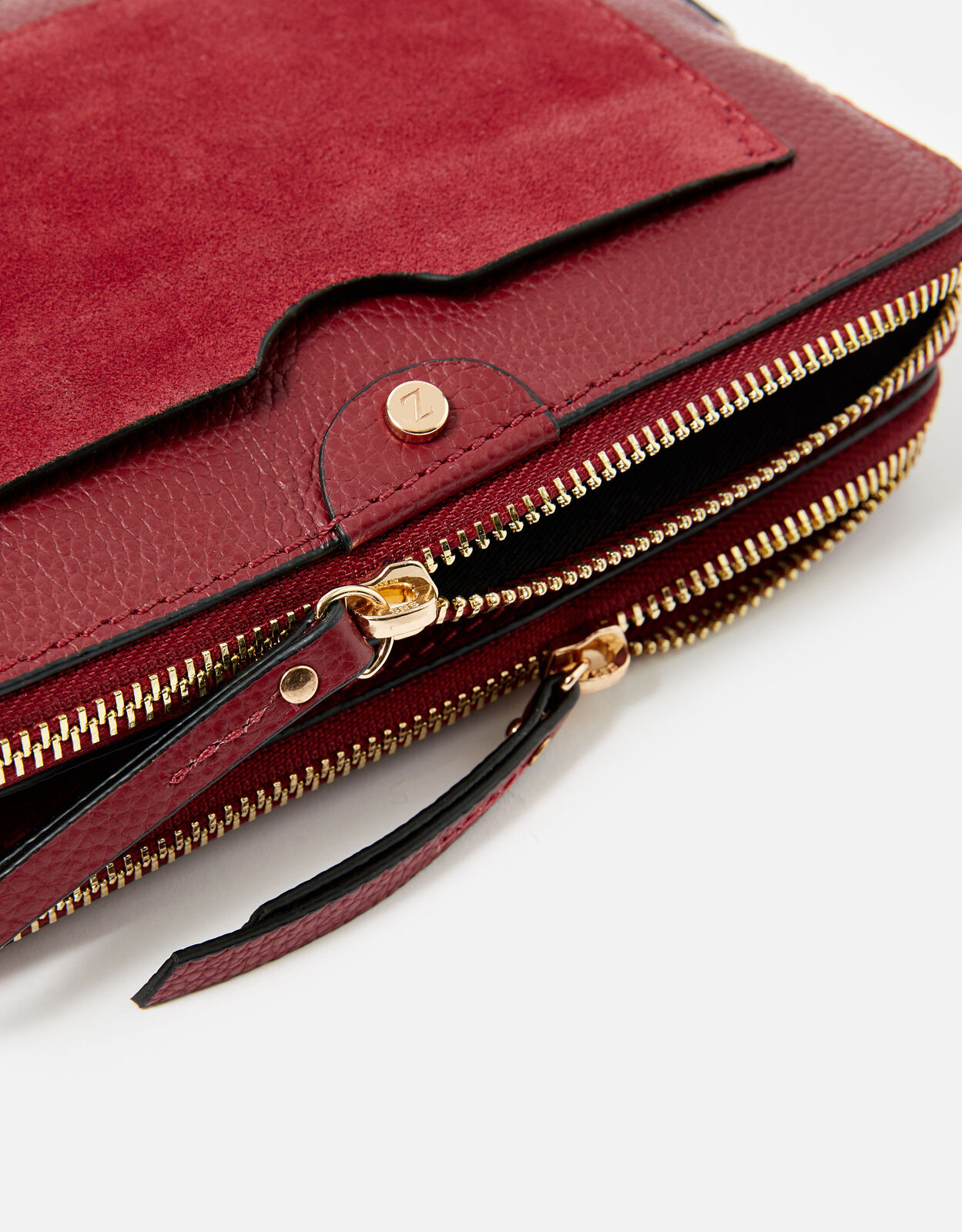 large double zip purse