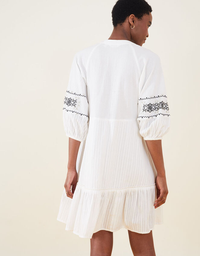 Embroidered Dress, Ivory (IVORY), large