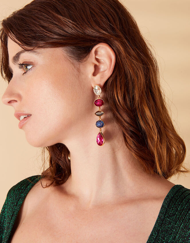 Eclectic Stone Statement Drop Earrings Drops Accessorize UK