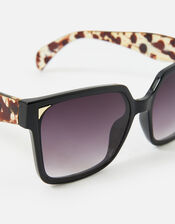 Contrast Arm Square Sunglasses, , large