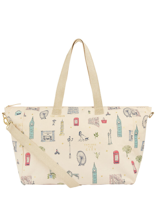 London Print Weekender Bag, , large