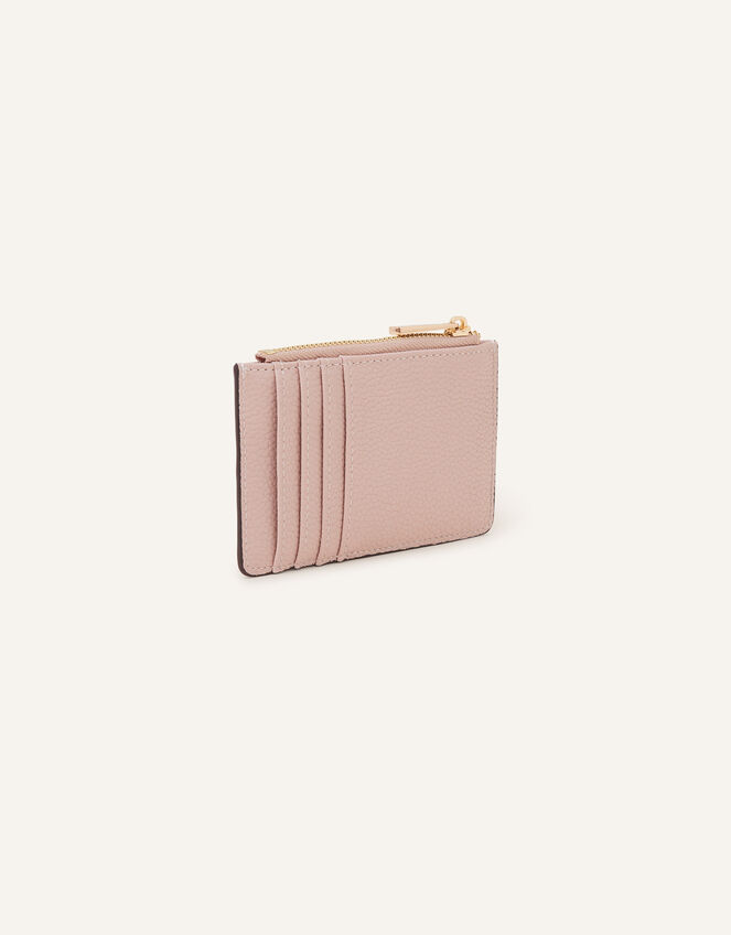 Zip Card Holder , Nude (NUDE), large