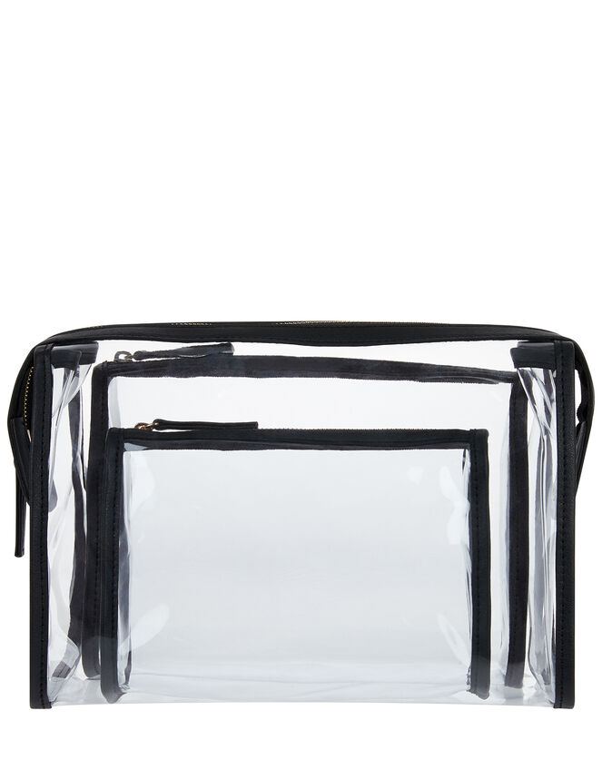 Clear Cosmetic Bag Set, , large