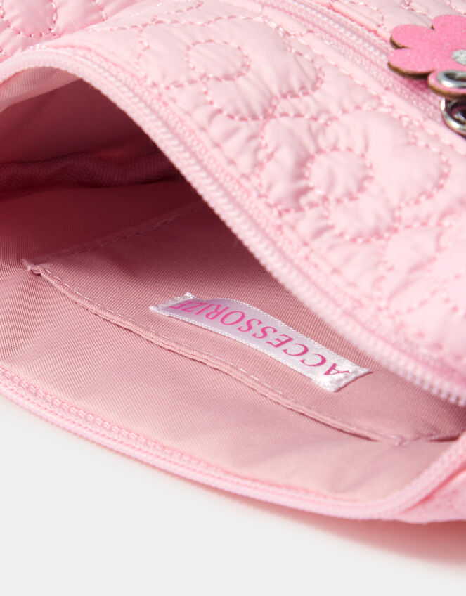 Flower Quilted Crossbody Bag, , large