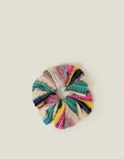 Stripe Crochet Hair Scrunchie, , large