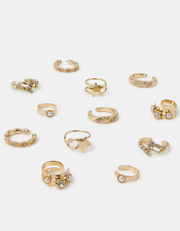 6-Pack Celestial Ear Cuffs Gold, , large