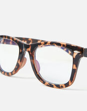 Faith Flat Top Blue light Glasses, Brown (TORT), large