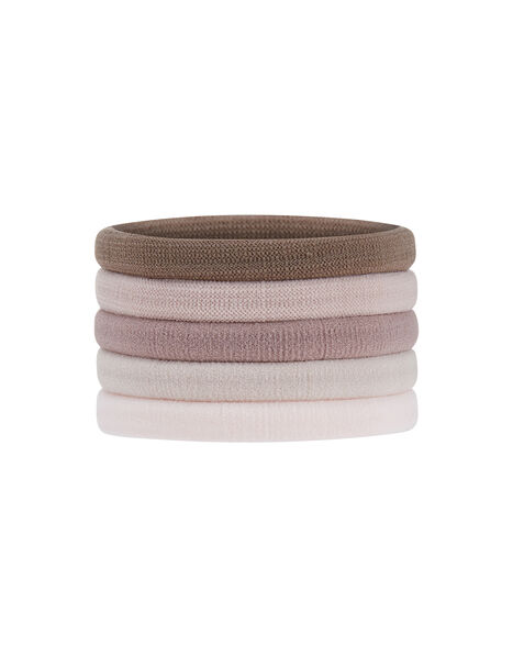 Thick Towelling Hair Bands 5 Pack Multi, Multi (PASTEL-MULTI), large
