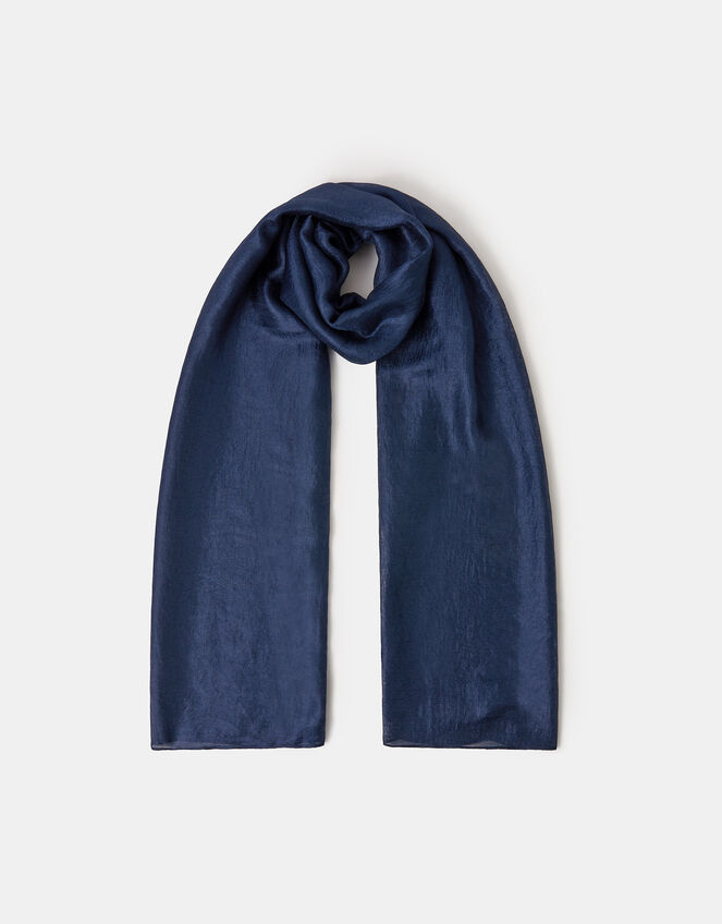 Lightweight Shimmer Scarf, Blue (NAVY), large