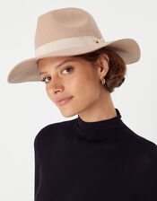 Wool Fedora Hat, Pink (PALE PINK), large