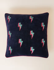 Lightening Bolt Velvet Cushion Cover, , large