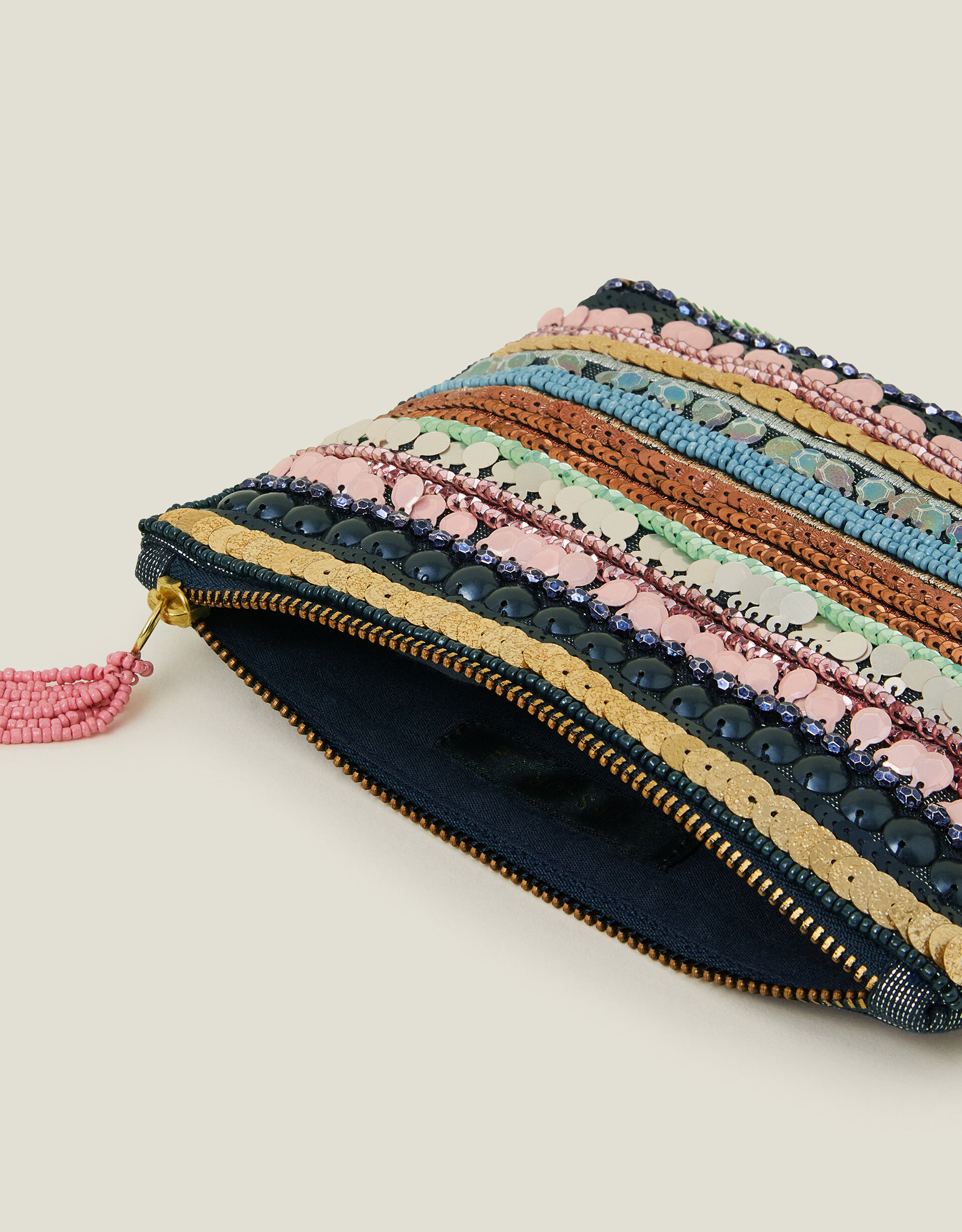 Sequin Embellished Pouch