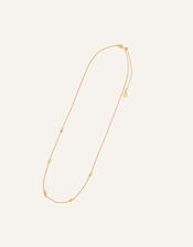 14ct Gold-Plated Molten Station Necklace, , large