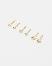 Gold-Plated Sterling Silver Stud Set, , large
