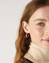 Small Chunky Hoop Earrings, , large