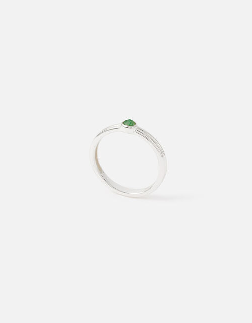 Sterling Silver Aventurine Ring, Silver (ST SILVER), large