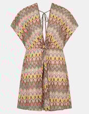 Crochet Mini Kaftan, Natural (NEUTRAL), large