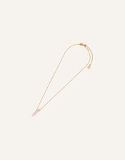 14ct Gold-Plated Rough Cut Rose Quartz Shard Necklace, , large
