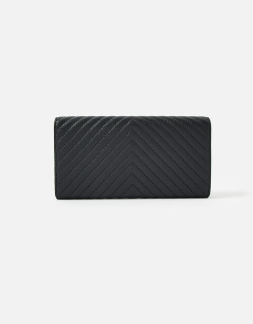 Large Quilted Wallet , Black (BLACK), large