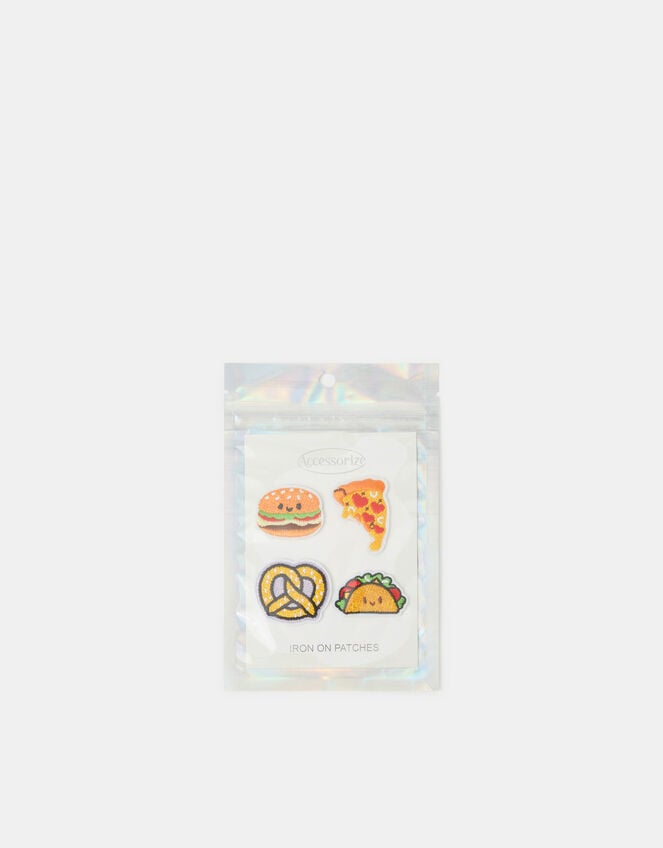 4-Pack Fast Food Embroidered Iron-On Patches, , large