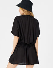 Kerina Cutwork Embroidered Kaftan, Black (BLACK), large